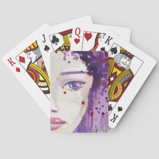 Baralho Fundo pintado da aguarela