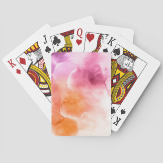 Baralho Fundo pintado mão 3 da aguarela abstrata