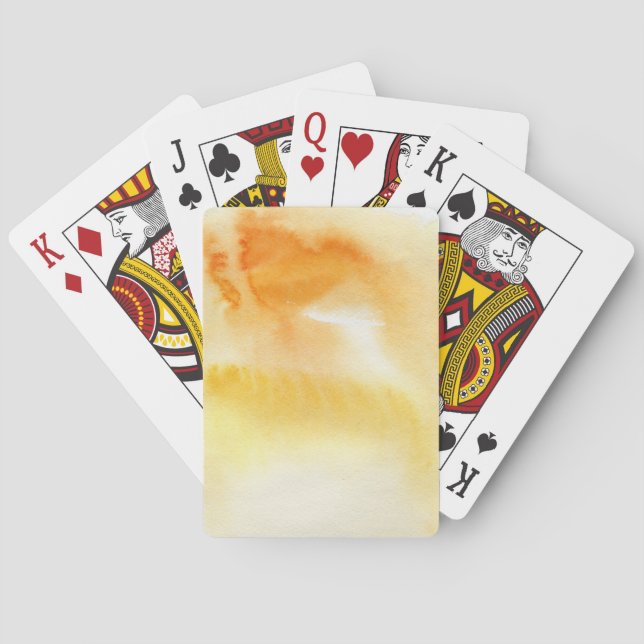 Baralho Fundo pintado mão 5 da aguarela abstrata (Verso)