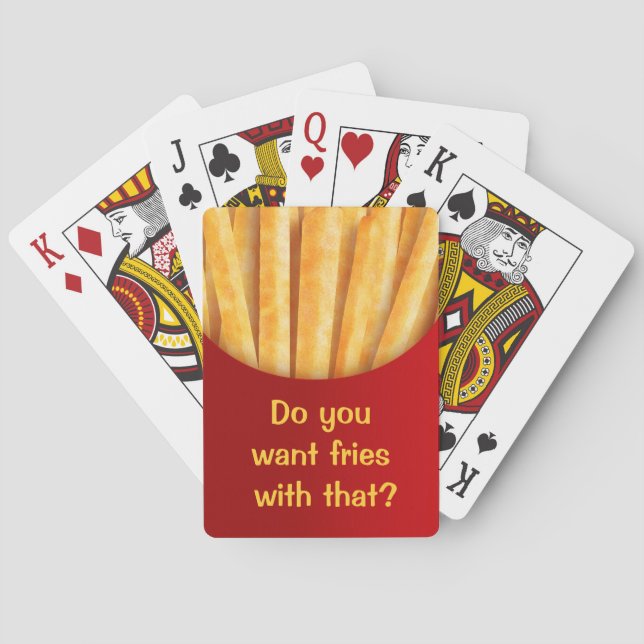 Baralho Funny Custom Playing Cards French Fries (Verso)