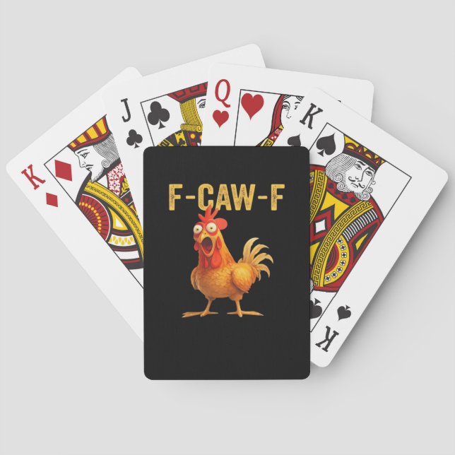Baralho Funny F-Caw-F Chicken Creative Casual (Verso)