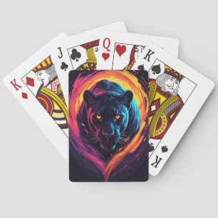 Baralho Fúria da Pantera Neon 🐆⚡ Fera Agressiva da Selva