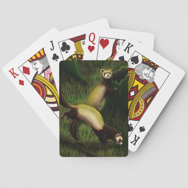Baralho Furões jogando cartas (Verso)