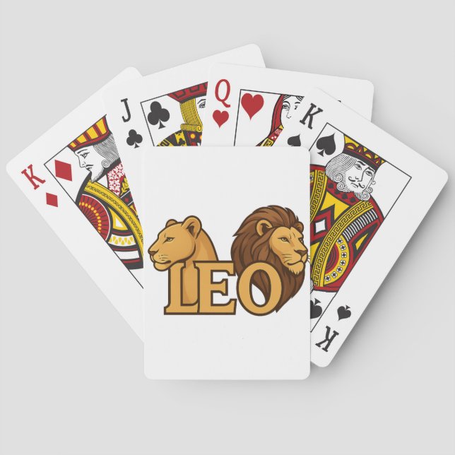 Baralho Fusão de Leão e Leão Majestoso - Vida Selvagem Fri (Verso)