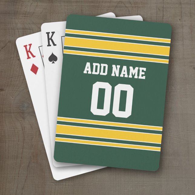 Baralho Futebol Jersey com número de nome personalizado (Personalized Playing Cards - Sports Jersey Design)