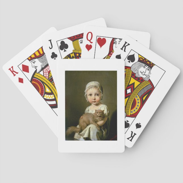 Baralho Gabrielle Arnault (1811-72) 1813 (óleo em canvas) (Verso)