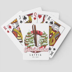 Baralho Gaiziņkalns Letônia logotipo de esqui