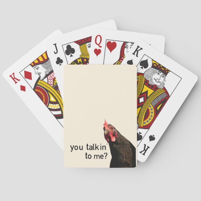 Baralho Galinha engraçada da atitude (Verso)