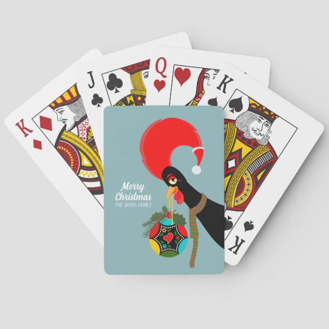 Baralho Galo Português e bálsamo de Natal Holandês (Verso)