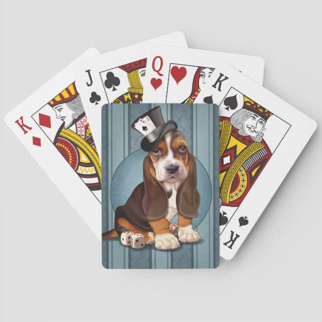 Baralho Gambling Basset Hound Puppy (Verso)