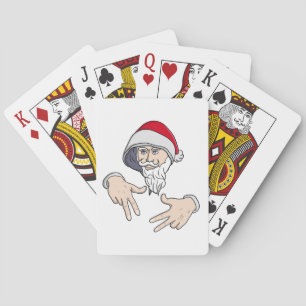 Baralho Gangsta legal Hip Hop Hand Rap Santa Claus