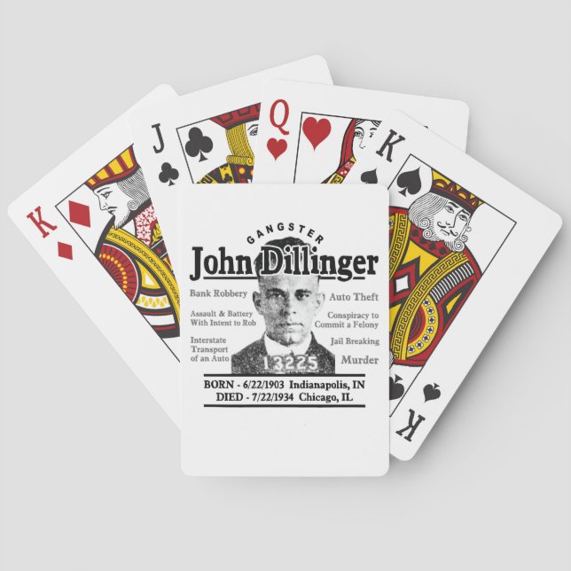 Baralho Gangster John Dillinger (Verso)