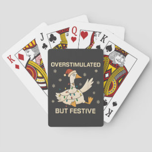 Baralho Ganso de Natal Festivo Mas Superestimulado
