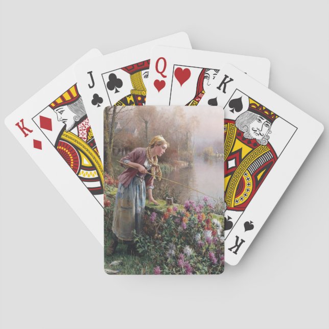 Baralho Garota francesa pescando na Bretanha (Verso)