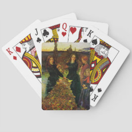 Baralho Garotas coletando Folhas de outono para um Bônus