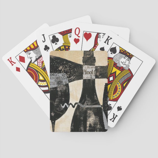 Baralho Garrafa e vidro de vinho (Verso)