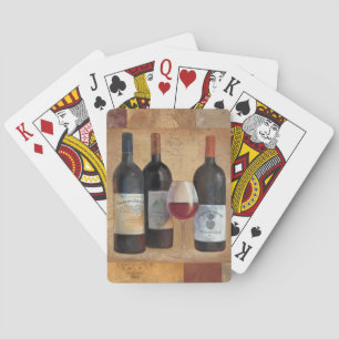 Baralho Garrafas de vinho com vidro