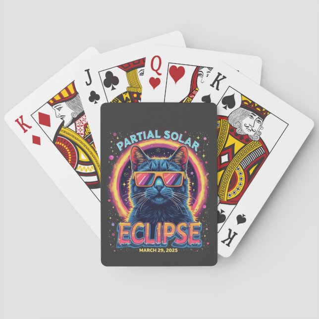 Baralho Gatinho Gato Parcial Eclipse Solar 2025 (Verso)