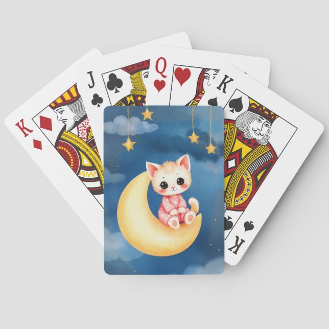 Baralho Gatinho Sentado na Lua (Verso)