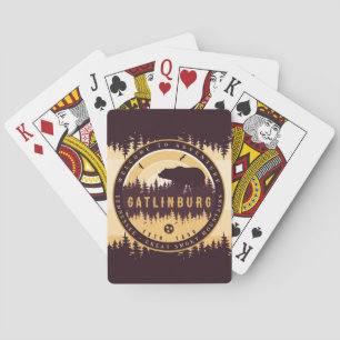 Baralho Gatlinburg Tennessee Bear Pine Nature