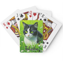 Gato Adorável Personalizado em um campo de Daisies