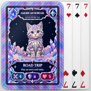 Baralho Gato American Bobtail, Arte em Folha de Chuva de C