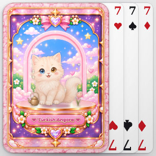 Baralho Gato Angora Turco, Arte Kawaii