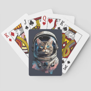 Baralho Gato Astronauta Na Arte Por Aquarela Espacial