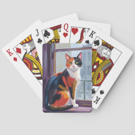 Baralho Gato Calico | Pet de Peitoril de Água-forte