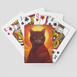 Baralho Gato Cinza Vestindo Robe Fashion Em Cena De Pôr Do