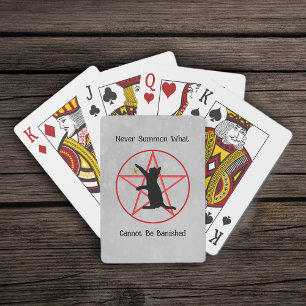 Baralho Gato de Artesanato de Bruxa Negra na Cinza Dourada