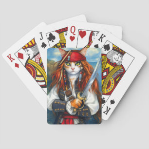 Baralho Gato de Pirata de Swashbuckler Fantasy Character