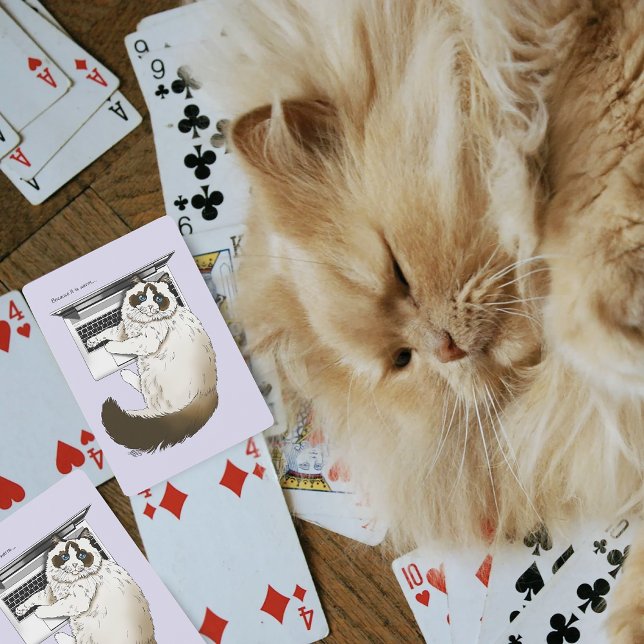 Baralho Gato Fofinho Ragdoll Notebook Lavanda Engraçado (Criador carregado)