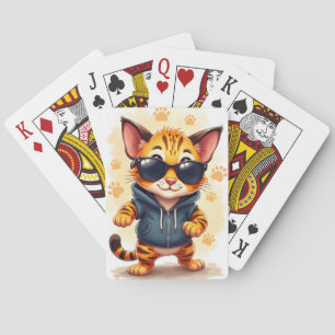 Baralho Gato Kawaii Bengala Engraçado