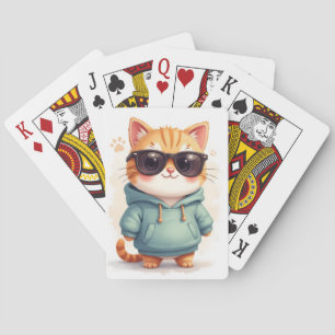 Baralho Gato Kawaii Exótico de Pelo Curto Engraçado