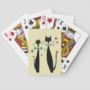 Baralho Gato legal moderno do MCM do meio século atômico