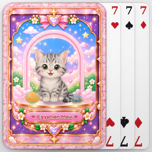 Baralho Gato Mau Egípcio, Arte Kawaii