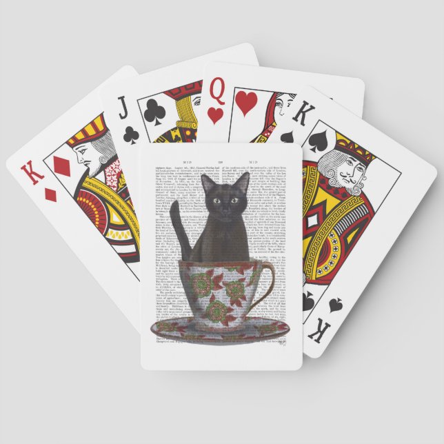 Baralho Gato Negro em Teacup (Verso)
