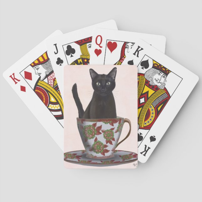 Baralho Gato Negro em Teacup (Verso)