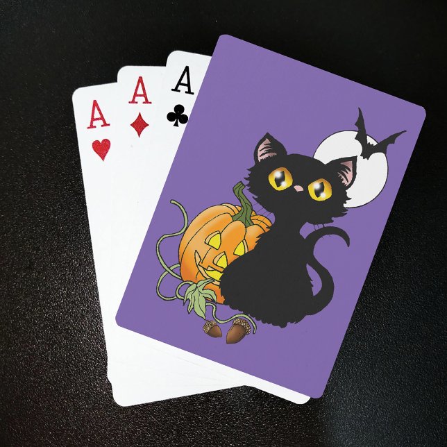 Baralho Gato Negro Puro de Abóbora de Halloween (Criador carregado)