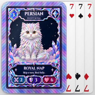 Baralho Gato Persa, Arte em Folha de Chuva de Cores