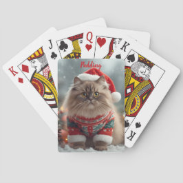 Baralho Gato Ragdoll Festivo Natal Personalizado