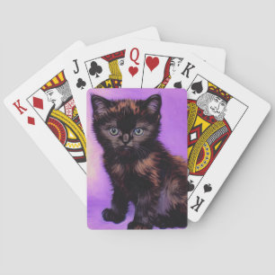 Baralho Gato Roxo Estilo Van Gogh
