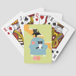 Baralho Gatos jogando cartas