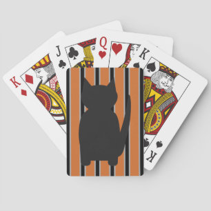 Baralho Gatos preto de silhuetas no Halloween e Rico