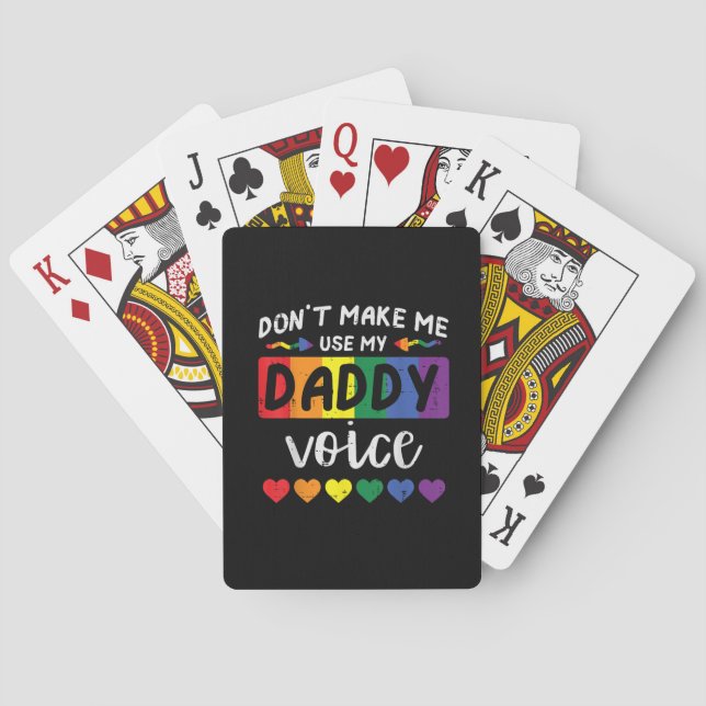 Baralho Gay Dont Make Me Use Daddy Voice (Verso)