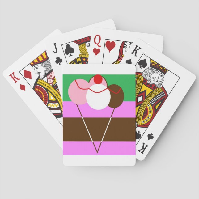 Baralho gelado de choco-morango (Verso)