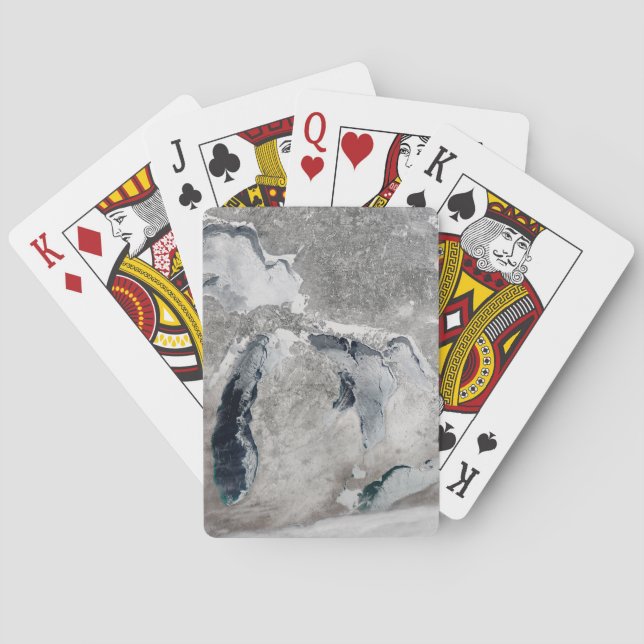 Baralho Gelo Nos Lagos Excelentes, Estados Unidos. (Verso)