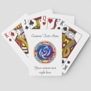 Baralho Gêmeo legal do golfinho dos gemini do símbolo do