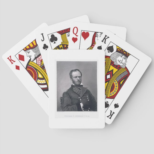 Baralho General William Tecumseh Sherman, gravado após um (Verso)